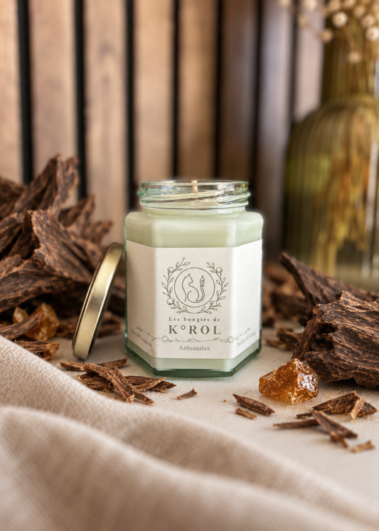 Bougie artisanale K°ROL Bois de oud