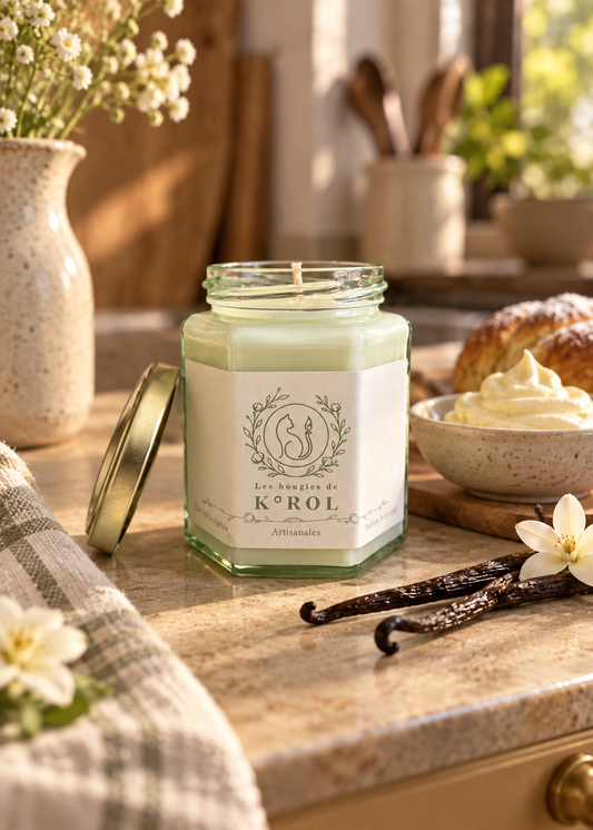 Bougie K°ROL Vanille en ambiance chaleureuse